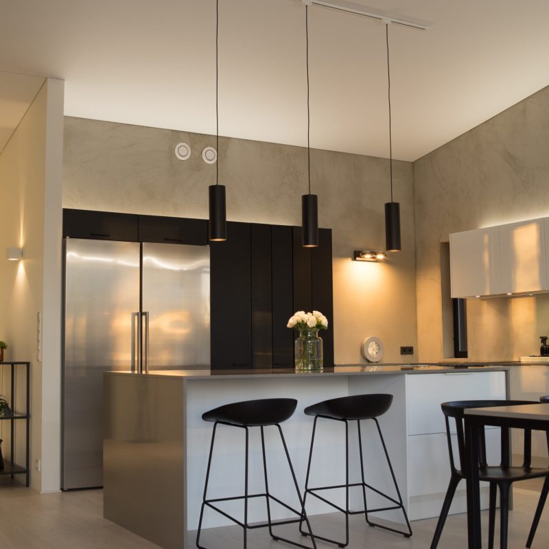 Cocina moderna de una vivienda en alquiler en Sant Cugat del Vallès.